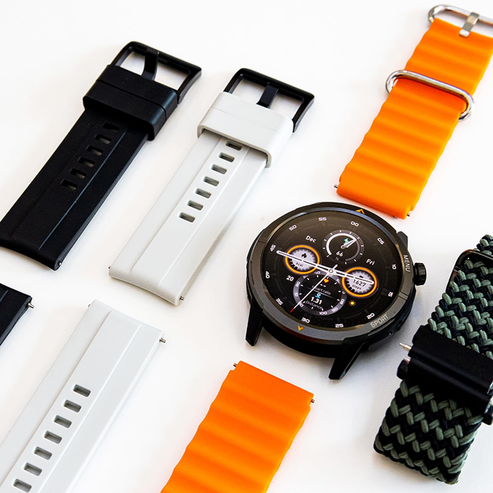 AGM Legion Montre Connectée Militaire Indestructible,écran 1,43" HD AMOLED | 5ATM｜Plus de 100 Modes Sportifs｜GPS｜Moniteur de Fréquence Cardiaque｜Moniteur de Sommeil｜pour sport outdoor pour Android iOS