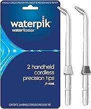 Waterpik Genuine Precision Tips Replacement for Cordless Handheld Water Flossers (Formerly Classic Jet) Refill Heads Nozzles JT-450E, 2 Count (assorted colors)