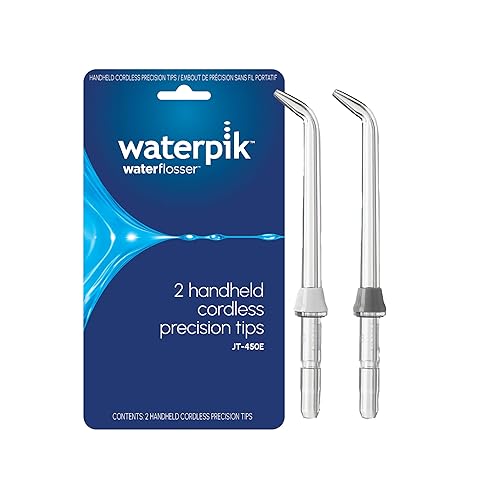 Waterpik Genuine Precision Tips Replacement for Cordless Handheld Water Flossers (Formerly Classic Jet) Refill Heads Nozzles JT-450E, 2 Count
