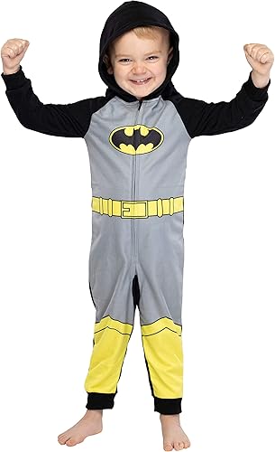Miniatura 10 de DC Comics - Disfraz de superhéroe con capucha para hombre, pijama sin pies
