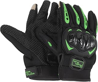 EXCEART 1 Par De Luvas De Motocicleta Para Homens E Mulheres Luvas De Dedo Completo Com Tela Sensível Ao Toque Para Mtb Equitação Corrida De Estrada Ciclismo Escalada Motocross Xl