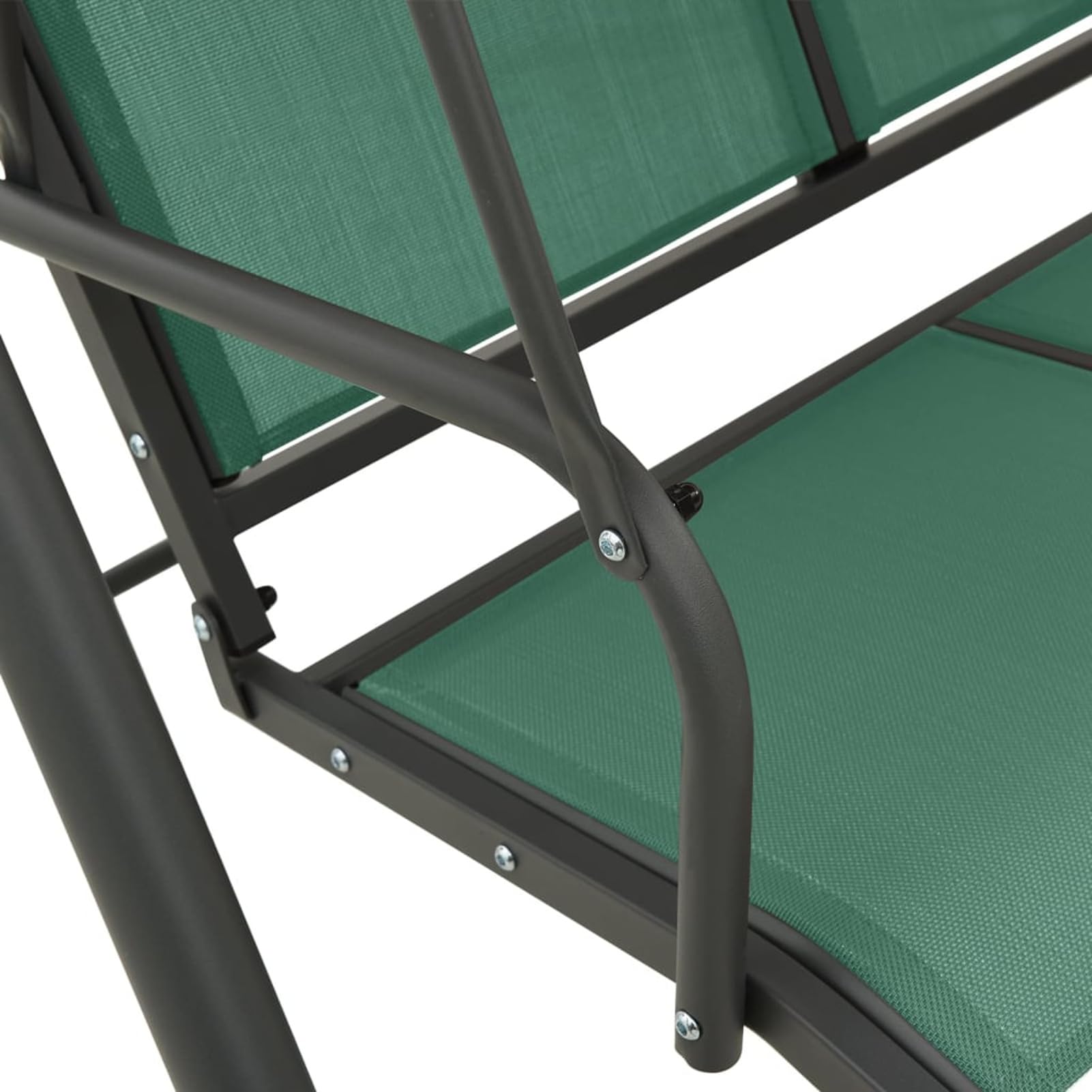 ZEYUAN Banco balancín de jardín, Balancin Jardin Exterior, Columpio Jardin Exterior, Balancines De Jardin, Columpio Balancin Jardin, Acero y textilene Verde 170 cm