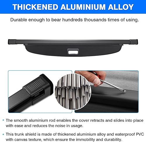 Miniatura 183 de Powerty Cubierta de Carga para Accesorios Kia Sportage 2023-2025 2026, Textura de Lona Cubierta Retráctil para Maletero Trasero de Carga de Equipaje