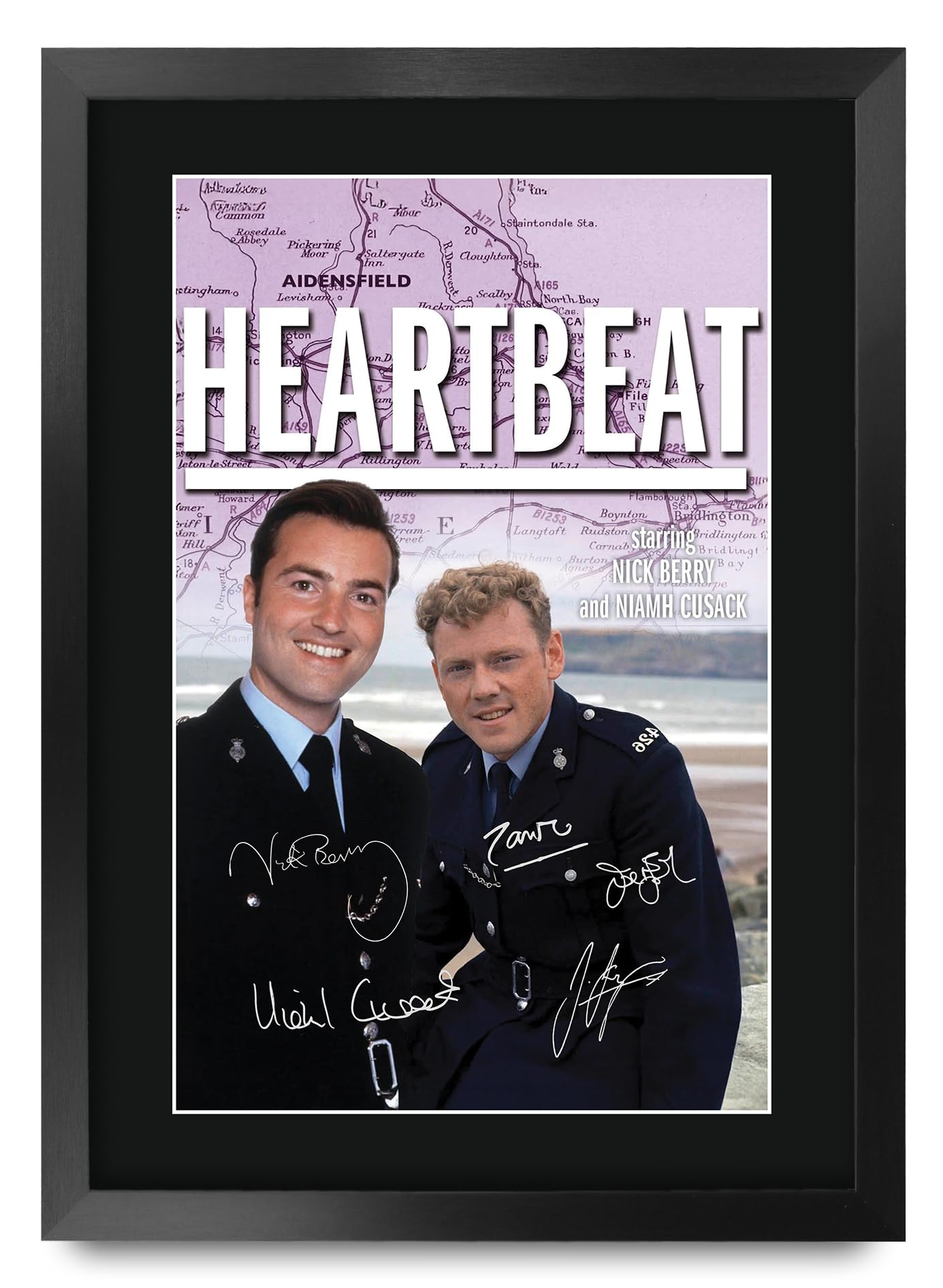 HWC Trading Heartbeat Gifts Printed Signed Autograph Poster for TV Memorabilia Fans - A3 Framed