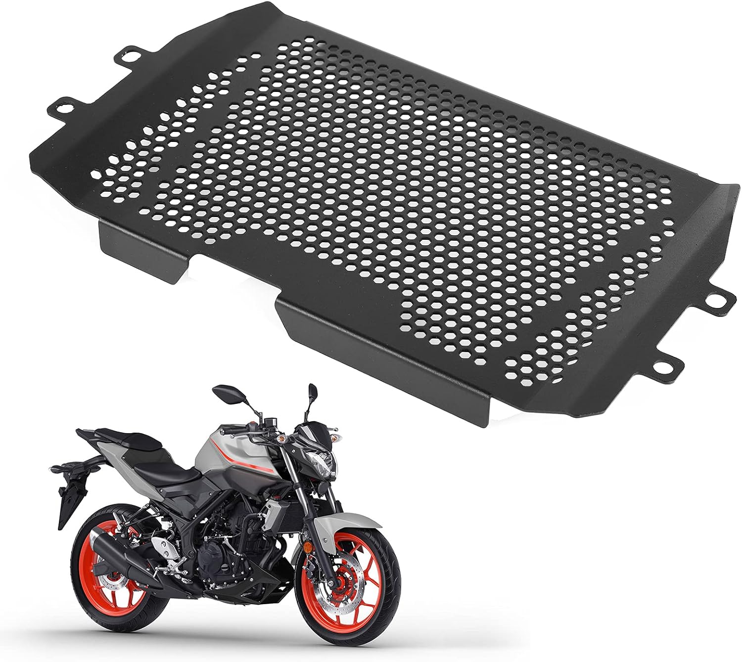 Motorcycle Aluminum Radiator Grille Guard Cover Replacement for MT?03 MT25 FZ03 2015?2021