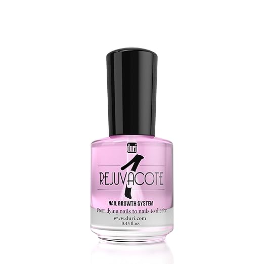 duri Rejuvacote 1 Original Maximum Strength Nail Growth System Base, Top Coat - Nails Hardening, Repair, Chipping, Strengthen, Breaking and Brittle Treatment, by Duri cosmetics (Pack of 1)