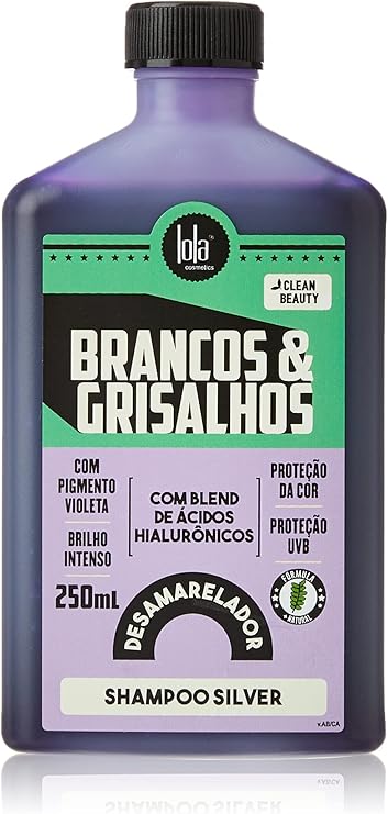 Brancos e Grisalhos Shampoo Silver 250ml , Lola Cosmetics Menor preço em Brancos e Grisalhos Shampoo Silver 250ml , Lola Cosmetics