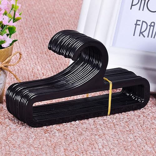 Miniatura 3 de 10 ganchos de plástico para bufandas, toalleros, organizador de armario para bufandas, corbatas, chales, cinturones, toallas (negro)