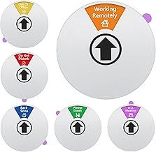 Office Door Signs – Do Not Disturb, Please Knock, Out of Office, In a Meeting, Back Soon, Working Remotely – Rotating Privacy Indicator Sign for Home,or Conference Room