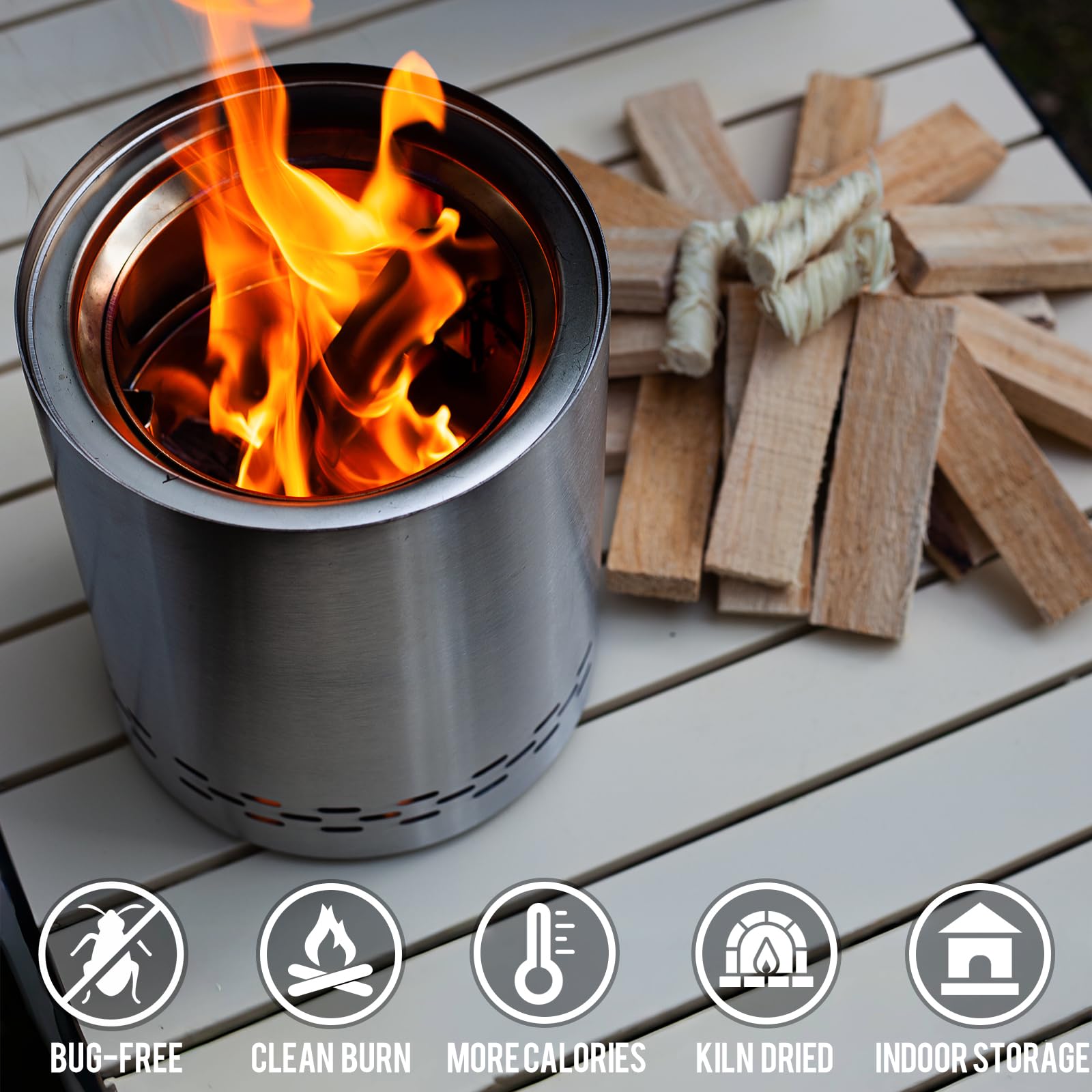 Amazon.com: WiFER Mini Firewood Sticks with Fire Starters & Tongs