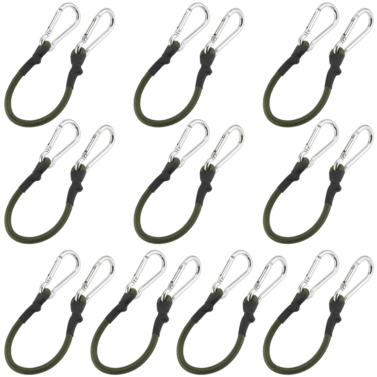 30 Stück Bungee-Seil Set – Elastische Gummiseile Mit Karabinerhaken, 20–152 Cm, Robust, Wetterfest, Für Camping, Fahrrad & Transport