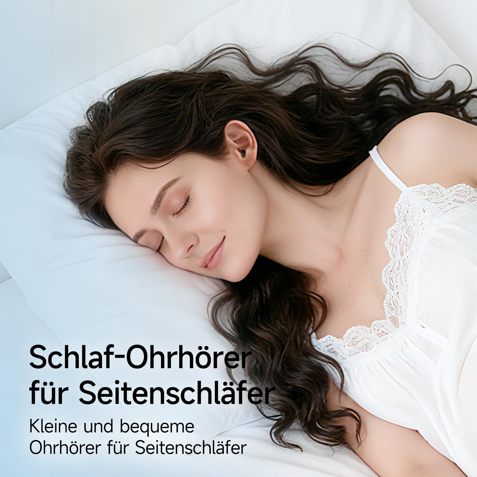 Schlafkopfhörer Bluetooth 6.0 – Mini Kabellose Kopfhörer zum Schlafen, Komfortabel & Leicht, Lang anhaltender Akku, Für Training, Arbeit & Reisen, Mit Leistungsanzeige