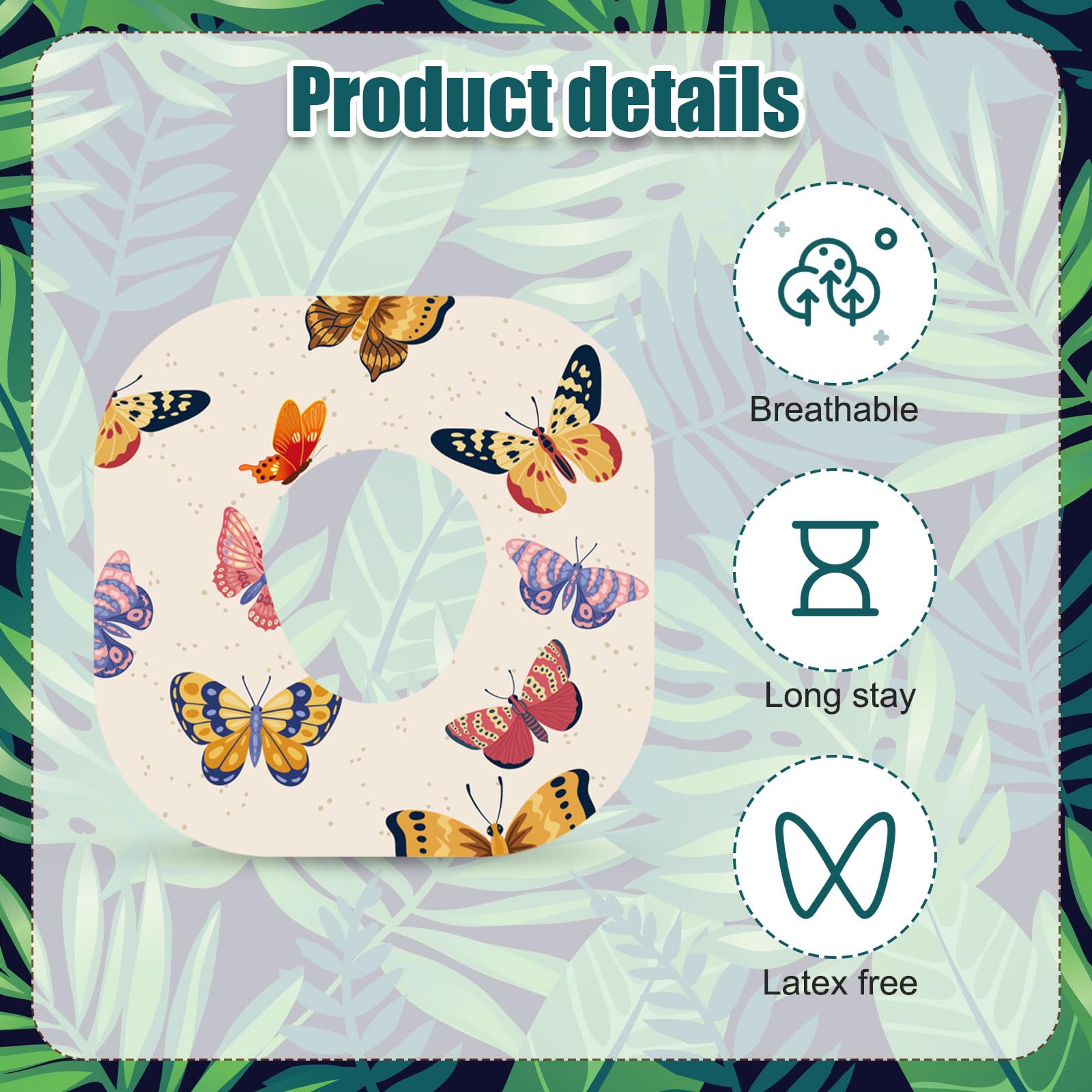 25Pcs Adhesive Patches For Dexcom G7, Flowers Print Waterproof Breathable CGM Sensor Covers Long-Lasting Overpatch For Dexcom G7 Stickers (Pink Styles - View #12