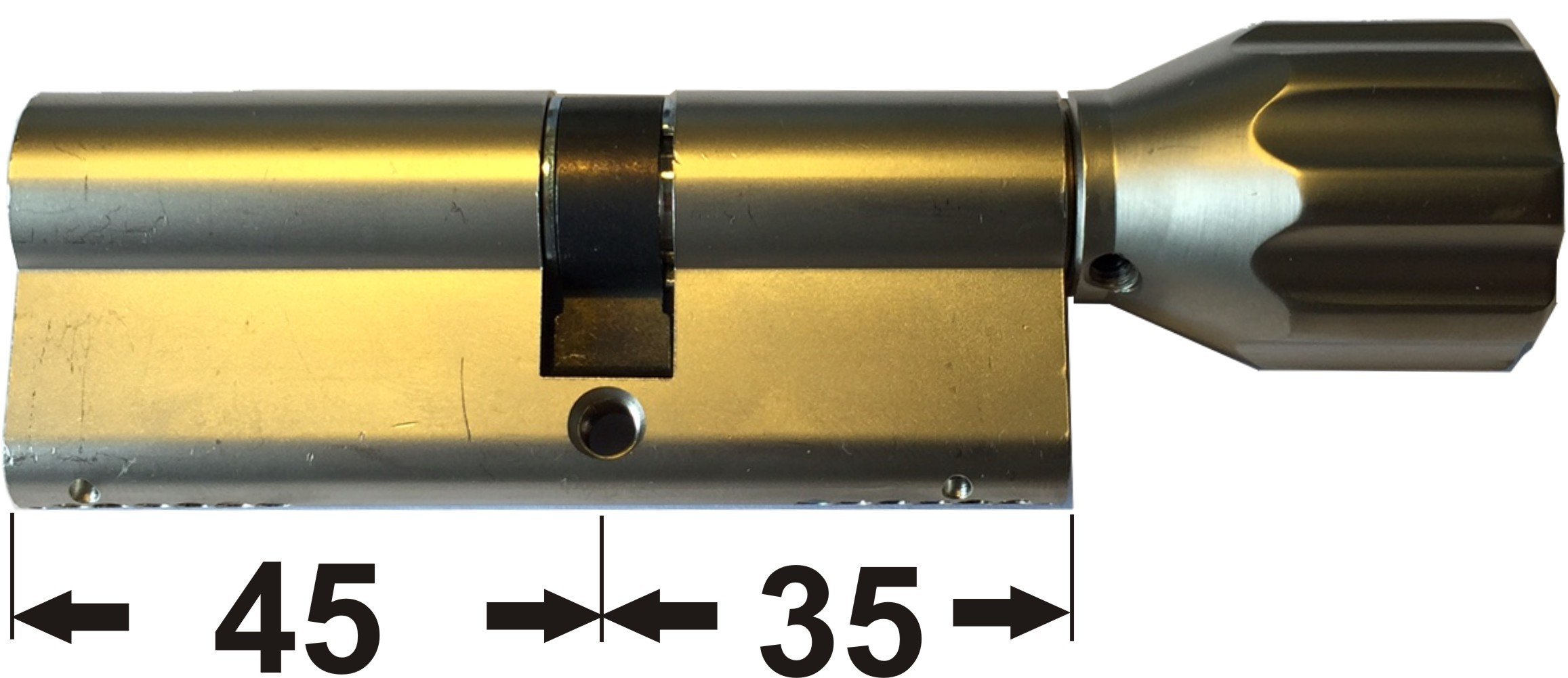 Abus EC660 ECK660 Cilindro Pomolo Lunghezza (a/B) Z45/K35mm (C = 80mm) con 6 Chiave, con Scheda