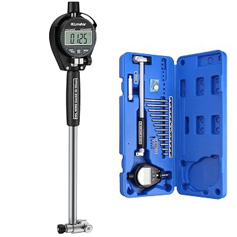 Digital Bore Gauge 50-160mm 2-6" - 0.01mm Precision Internal Diameter Measuring Tool with 12 Probes & Case for Engine Cylinders, Automotive and Machining