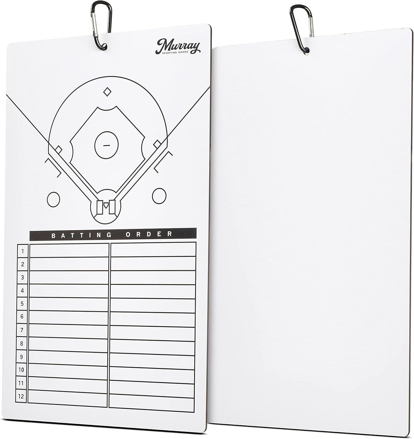 Murray Sporting Goods Baseball Dry Erase Coaches Clipboard Double
