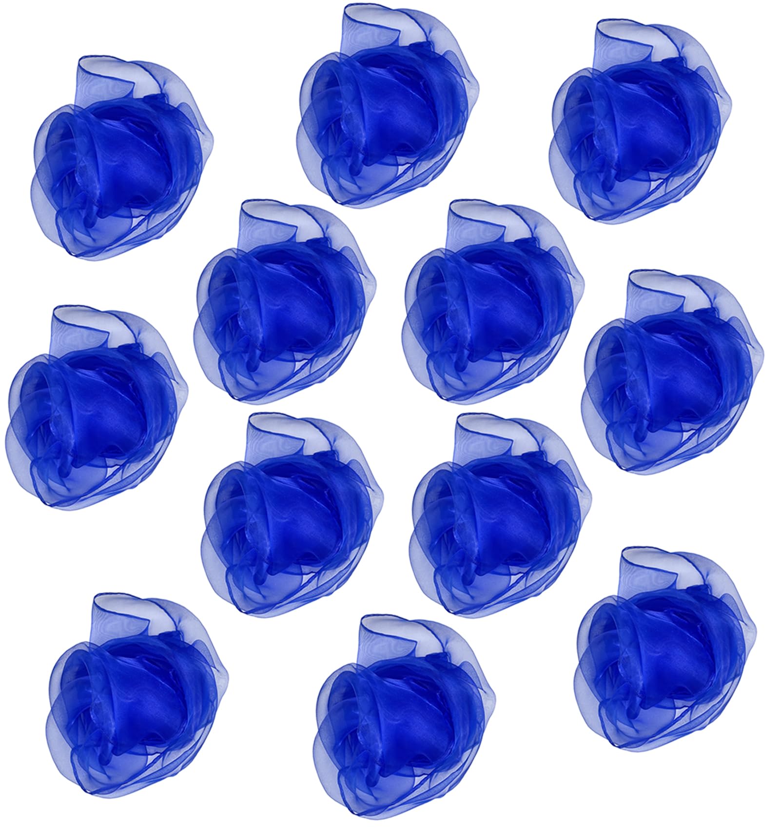 Lolakee Dance Scarves 12 Pcs Juggling Scarves for Kids Play Silk Scarve for Babies Toddlers Children Movement Learning Education Musical Accessories Colorful Scarfs Magic Tricks Performance (Blue)