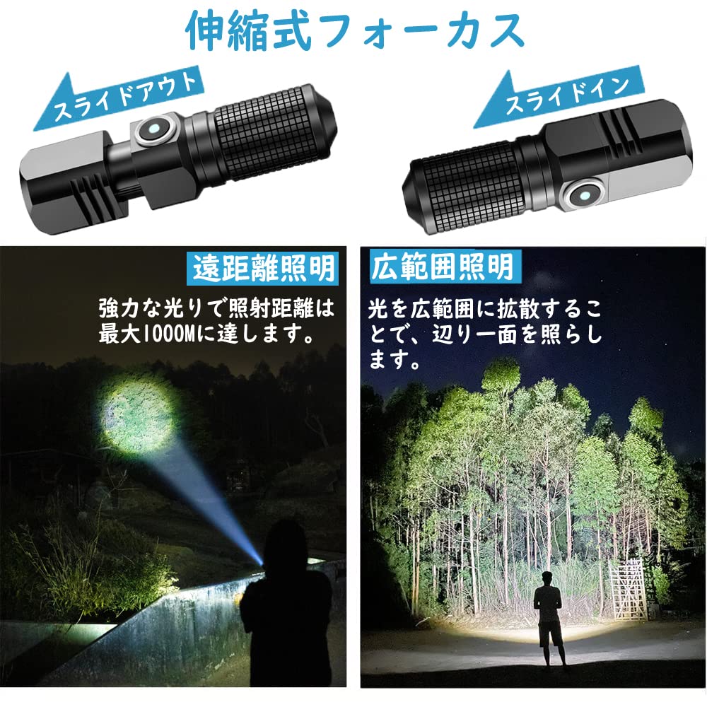 Amazon.co.jp: 懐中電灯 LED ハンディライト 高輝度 ミニライト