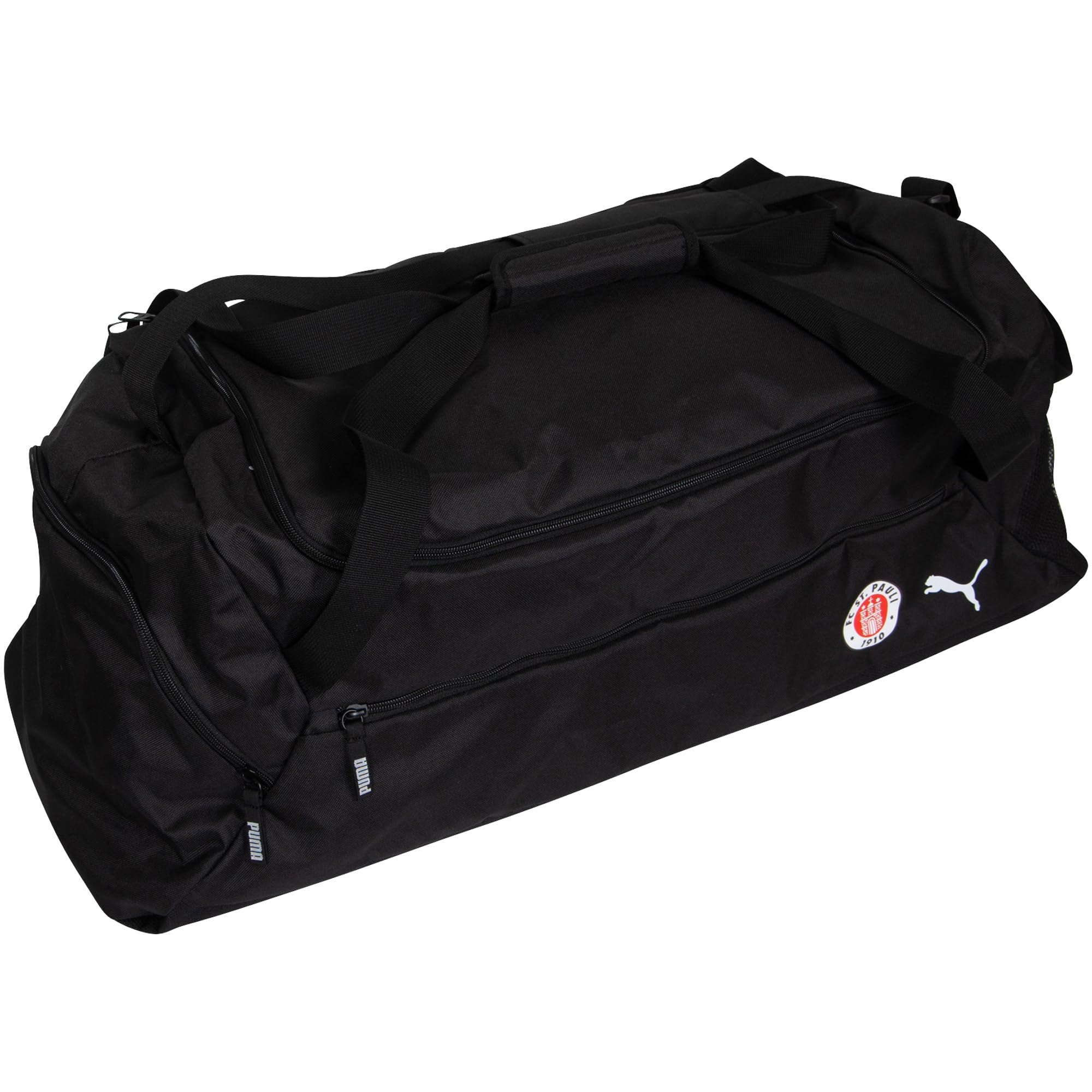 FC St. Pauli Sporttasche – Offizieller Fanartikel – Schwarze Tasche mit Vereinslogo, Bodenfach & 70 L Stauraum