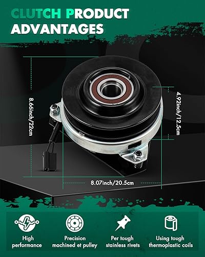 Vista 209 de SCITOO Embrague eléctrico de toma de fuerza AM119683 Compatible para Warner: 5217-35, 5217-6, 5217-7, 5217-9; para John Deere: 5217-7, AM119683