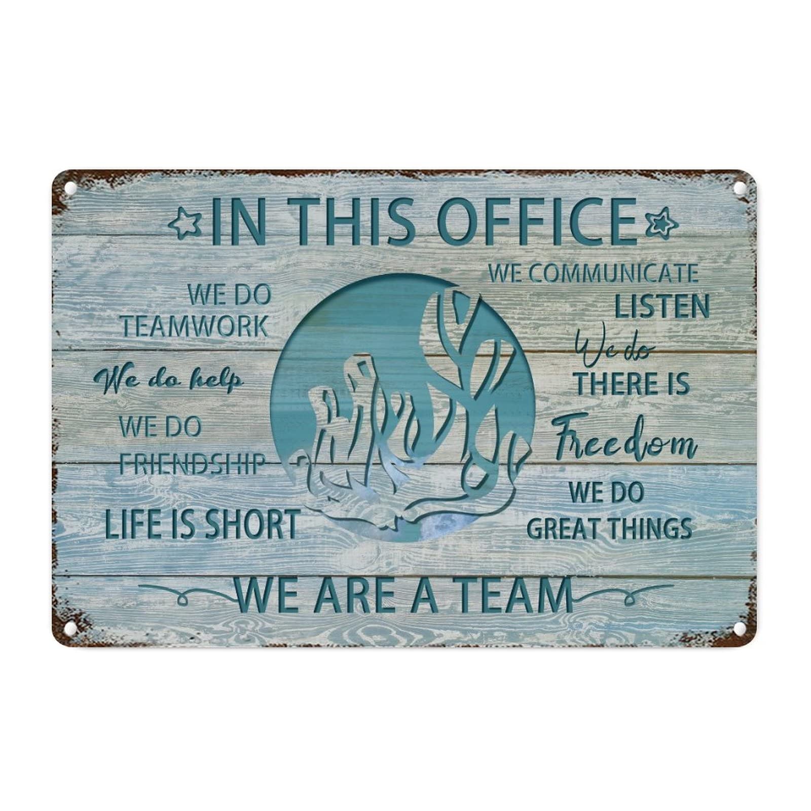 Plaque murale tortue de mer en métal vintage d'illustration marine pour maison de plage