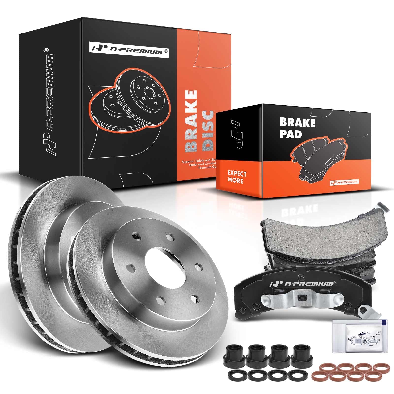 Disc Brake A-Premium 11.61 Inch 295mm Front Vented Rotors Ceramic Pads Kit Compatible Select Cadillac Chevy Gmc Models Escalade Blazer K1500 K1500 Su Front Rotors - Foto 3