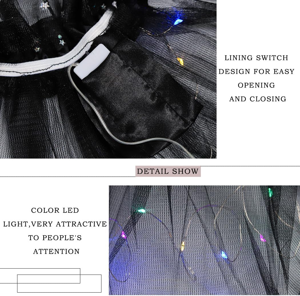 Light Up Women Tutu LED Tutus Skirt Layered Sparkly Skirts for Carnival Festival Costume Party Performance - Image 3