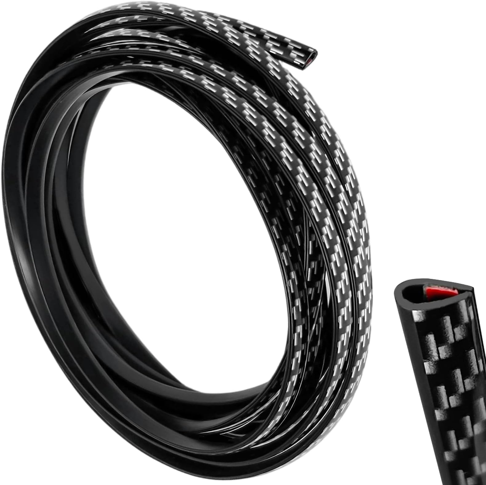 5M Rubber Edging Trim, Self-Adhesive Flexible Edge Guard, U Shaped Edge Protector for Glass, Black Car Door Edge Protector Strip, Channel Door Seal Strip for Car Doors, Windows, Metal Panels