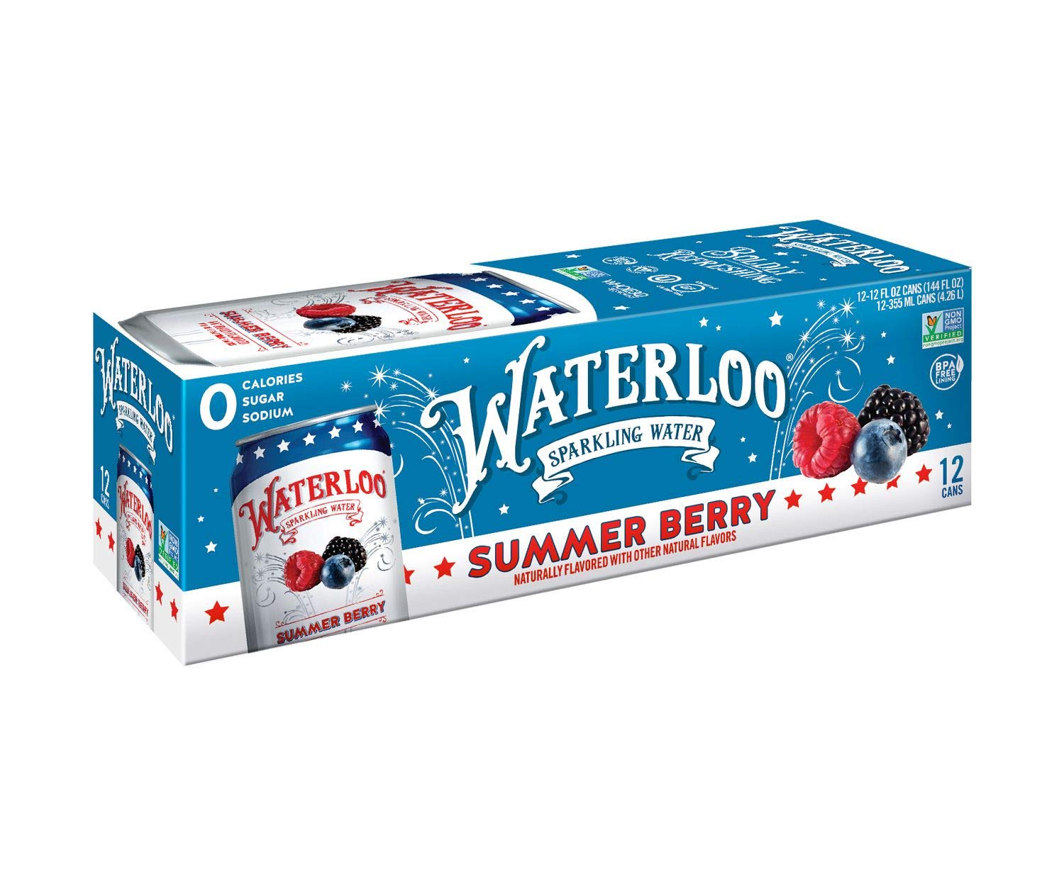 Buy Waterloo Sparkling Water, Summer Berry Naturally Flavored, 12 Fl Oz