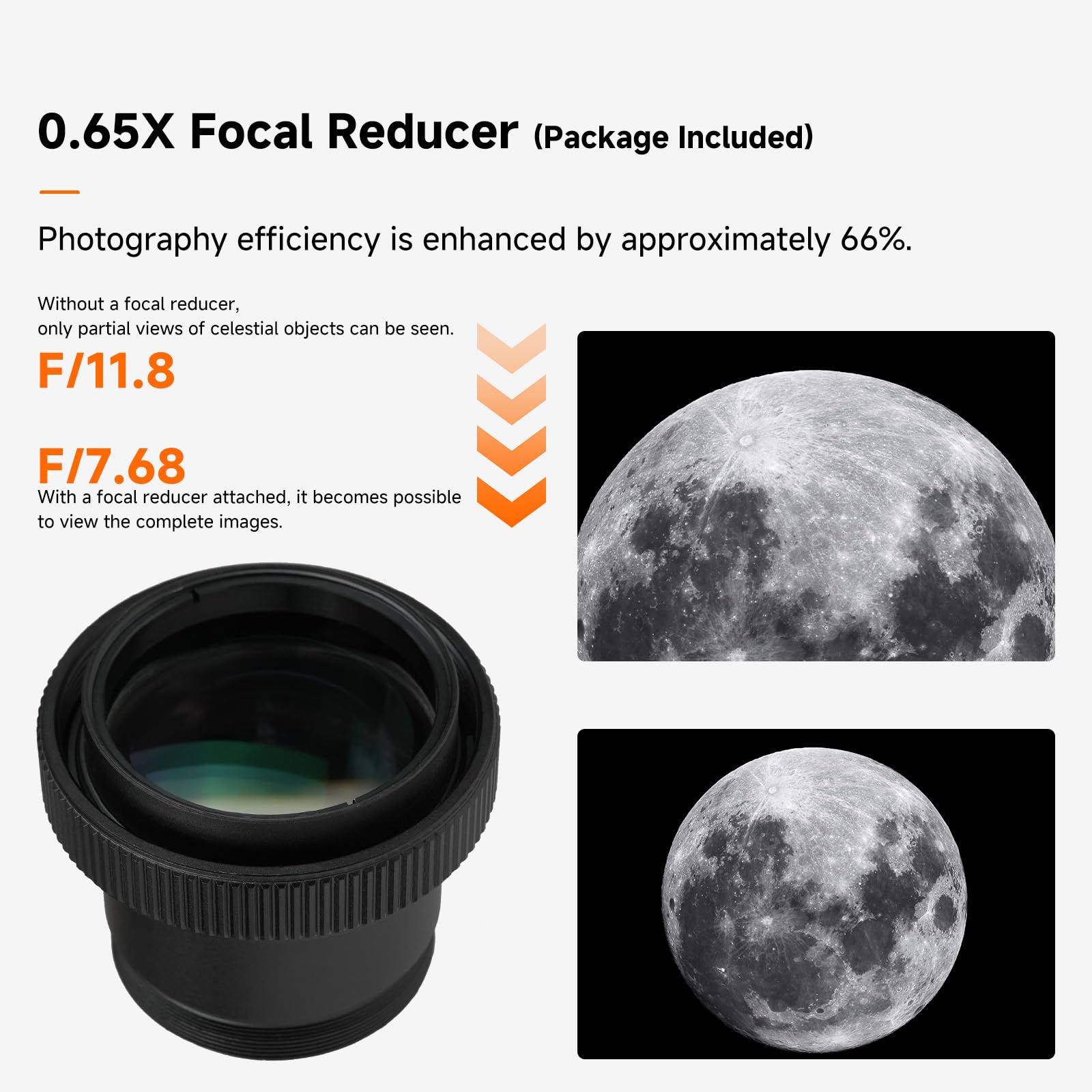 Svbony MK127 Telescopio Astronómico Adultos, 127mm Apertura f/11.8 Telescopio, Maksutov Cassegrain OTA, OTA Catadióptrico de Enfoque de Doble Velocidad para Astronomía Visual y Fotografía Planetaria