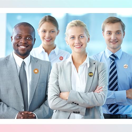 Miniatura 7 de Zeyune 48 piezas de alfiler de solapa de apreciación del empleado 34 pulgadas 6 estilo empleado esmalte Pines empleado del mes Pin reconocimiento