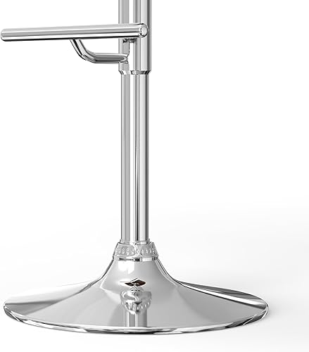 Miniatura 122 de SIMPLIHOME Lowell Taburete de bar giratorio ajustable, silla tapizada de metal de 33 pulgadas de altura del asiento en tela de aspecto de lino gris