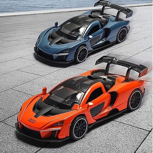 Miniatura 6 de Coche de aleación modelo 132 McLaren coche de simulación de retorno de metal con luz de sonido, adecuado para niñas y niños como regalos para