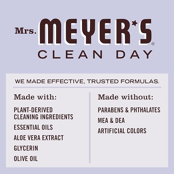 Mrs. Meyer's Clean Day Liquid Hand Soap, Lavender, Cruelty Free and Biodegradable Hand Wash Made with Essential Oils, 370 ml Soap Pump Bottle - 5