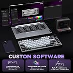 YUNZII B75 Mechanical Keyboard,75% Layout with Knob,Hot Swappable RGB Backlit Gasket Mounted, Creamy Typing, Double-Shot PBT Keycaps,Cherry Profile,for Win/Mac (Dark Grey, Cocoa Cream V2 Switch)