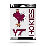 Rico Industries Virginia Tech Triple Spirit Stickers Sports Fan Home Decor, Multicolor, One Size