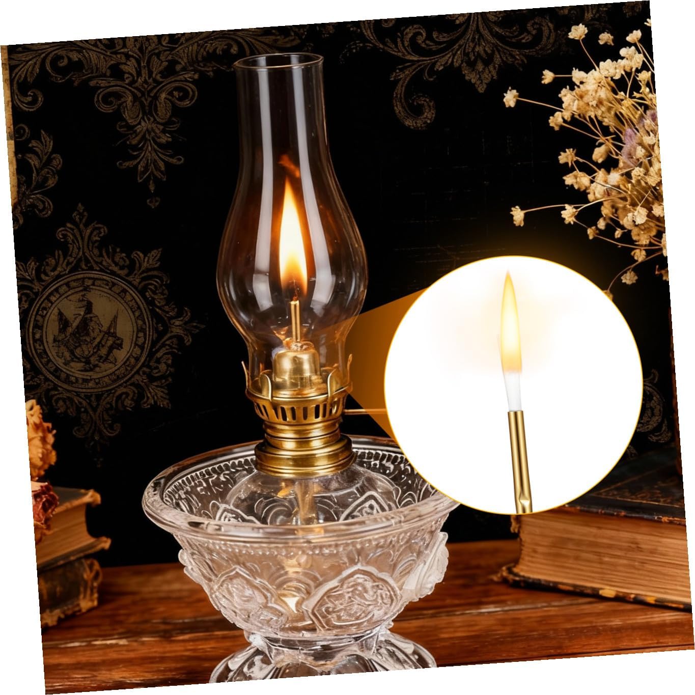 Oil Lamp Wick Household 10 Pack Replaceable Round Wicks for DIY Projects