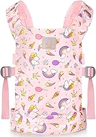 Vista 12 de Portador de Muñeca de Bebé GAGAKU, Portador de Juguete para Muñecas, Accesorios para Muñecas Bebé Reborn para Niñas y Niños – Rosa (Flamingo)