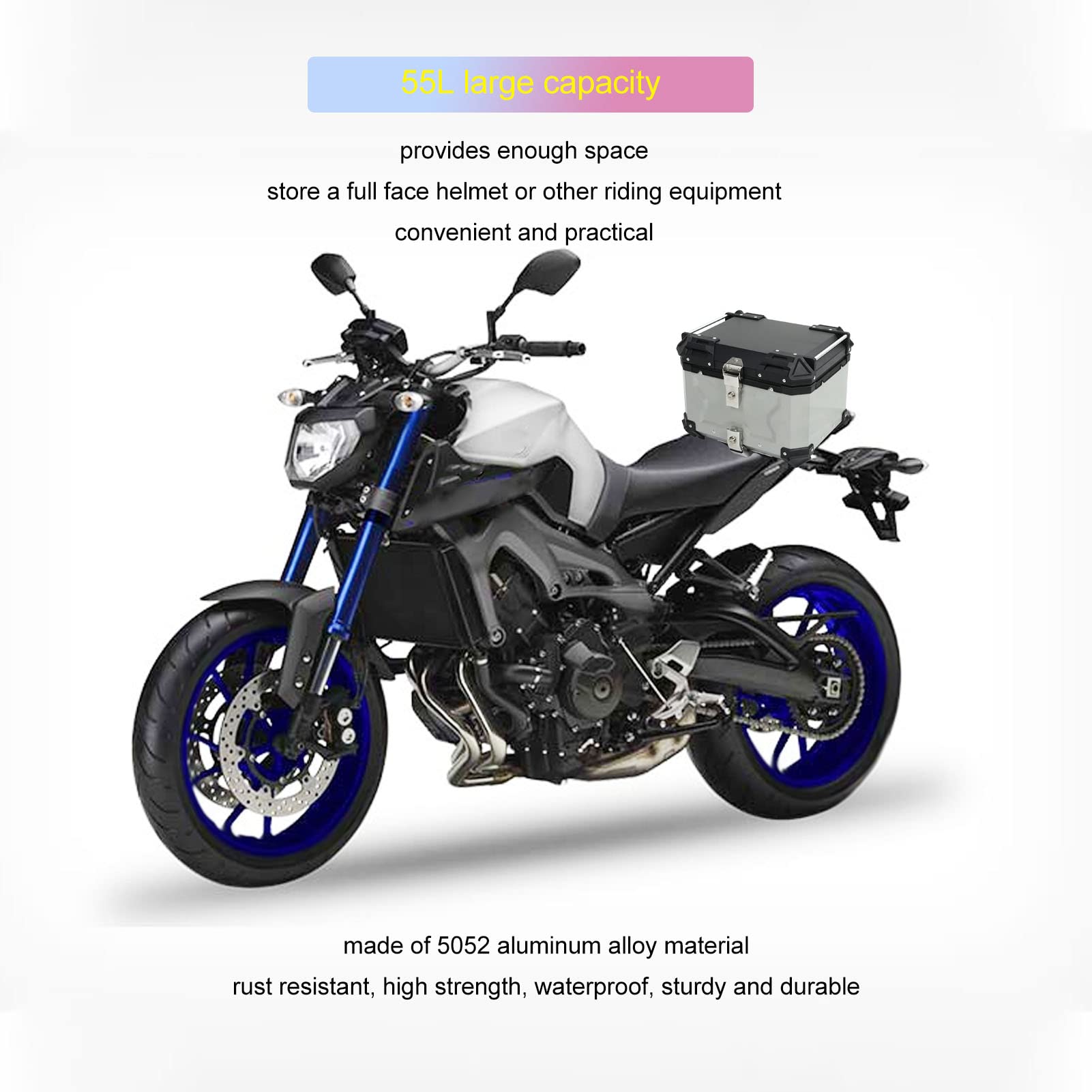 Motorfiets Topkoffer Helm Topkoffer met Rugleuning Motorfiets Topkoffer Helm Topkoffer met Rugleuning