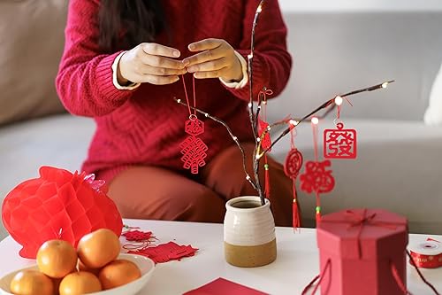 Miniatura 7 de Decoraciones de año nuevo chino 2024, decoraciones de año nuevo lunar, decoración de festival de primavera con sobre rojo de año nuevo chino,