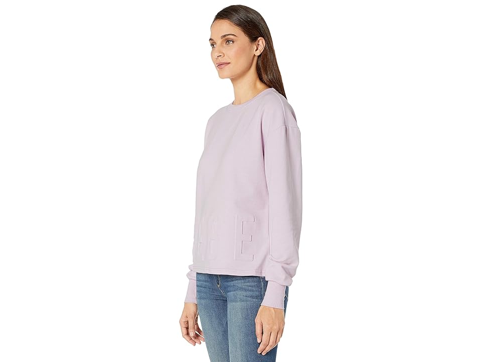 

Bebe Sport Crew Neck Top (Orchid) Women's Sweatshirt, Purple