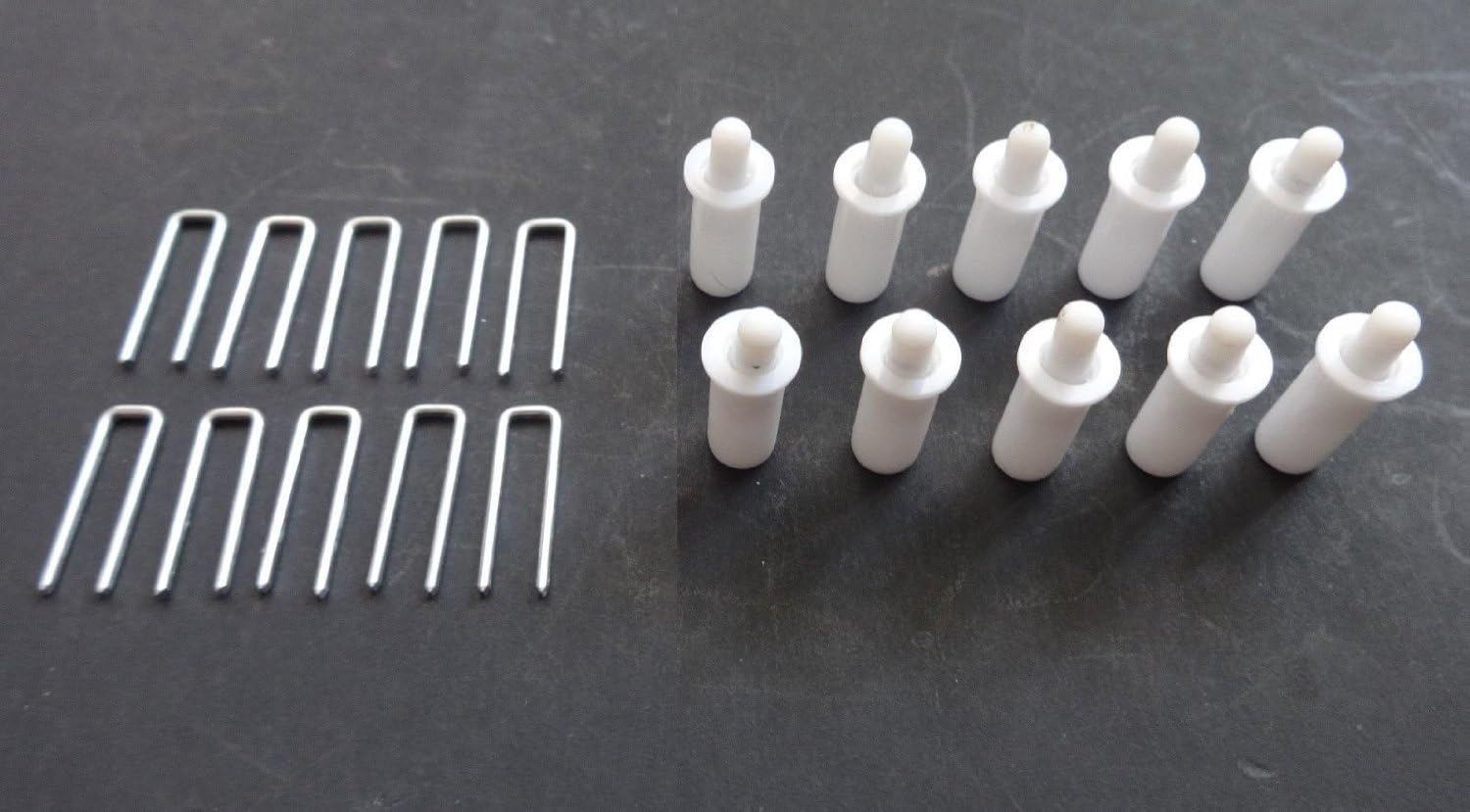 Amazing Drapery Hardware Plantation Shutter Repair KIT : 10 Tilt Rod Louvers Staples + Plus + 10 Spring Loaded Shutter Pins