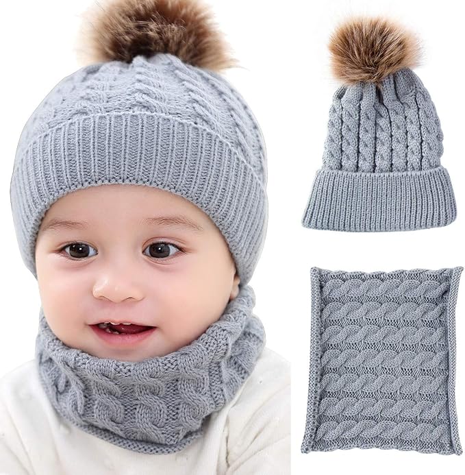 XingYue Direct Tuta Sciarpa Sciarpe Berretto Caldo Bambino Neonato Crochet  Lavorato a Maglia Cappello Collo Sciarpa Bambini Ragazzo Ragazza Inverno  Caldo : Amazon.it: Moda