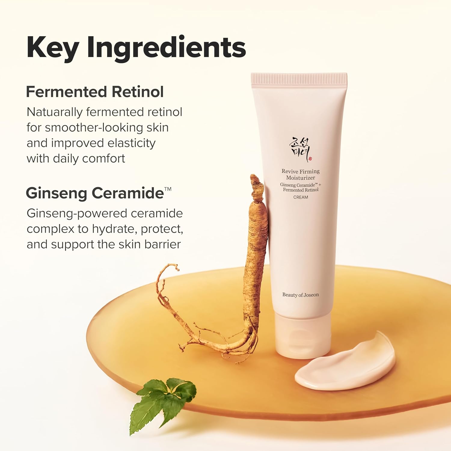 Beauty of Joseon Revive Firming Moisturizer Ginseng Ceramide + Fermented Retinol for Dry, Sensitive Skin Korean Skincare for Women and Men, 60ml,2.02 fl.oz. - Image 4
