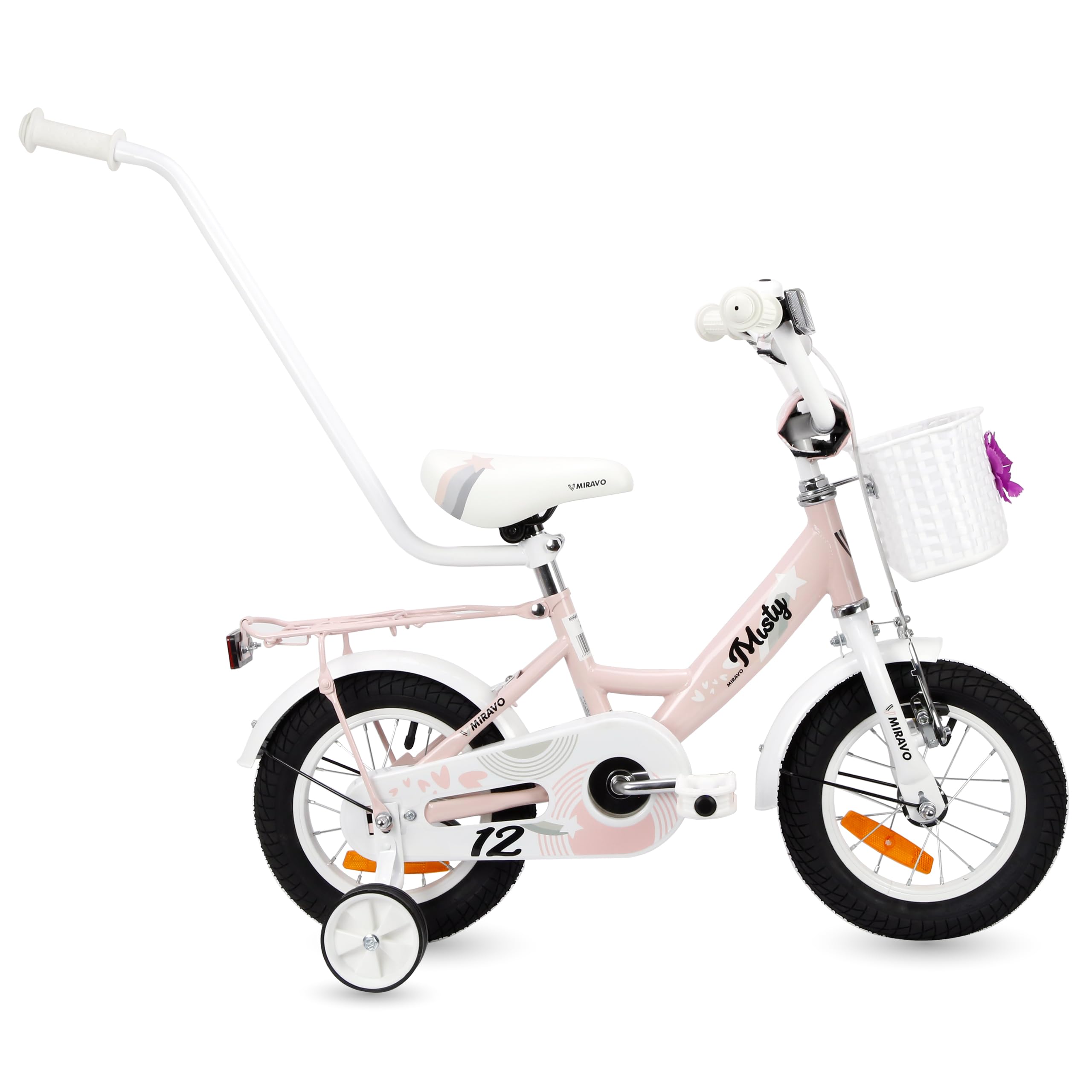 Kinderfahrrad Fahrrad Kinder Ab 2 Bis 8 Jahre Schubstange V-Brake Bremsen Rückstrahl Aufkleber 12 16 20 Zoll Radgröße Korb Für Mädchen Misty