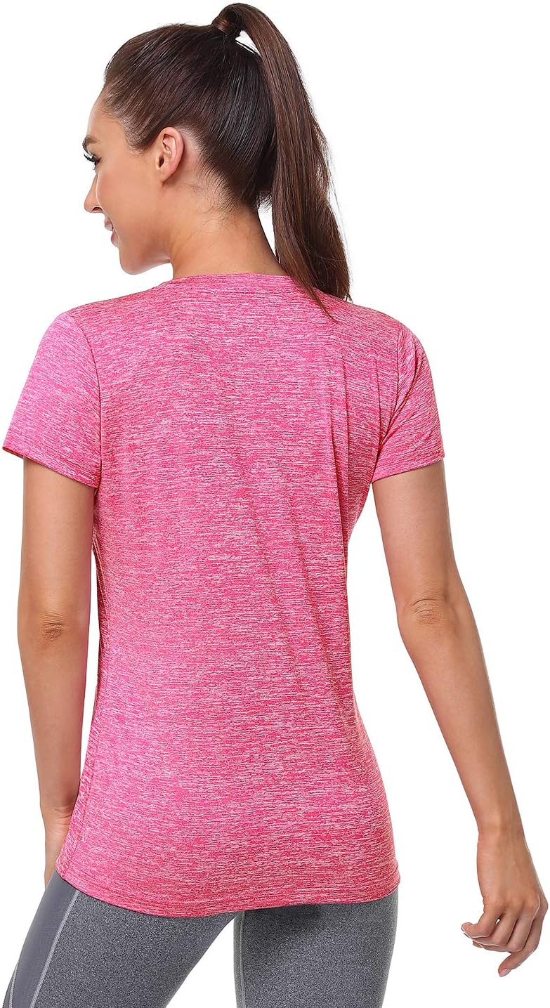 Xelky 3-4 Pack Women's Dry Fit Tshirt Short Sleeve Moisture Wicking Athletic Shirts Sport Activewear Tee V Neck Workout Top - Image 4