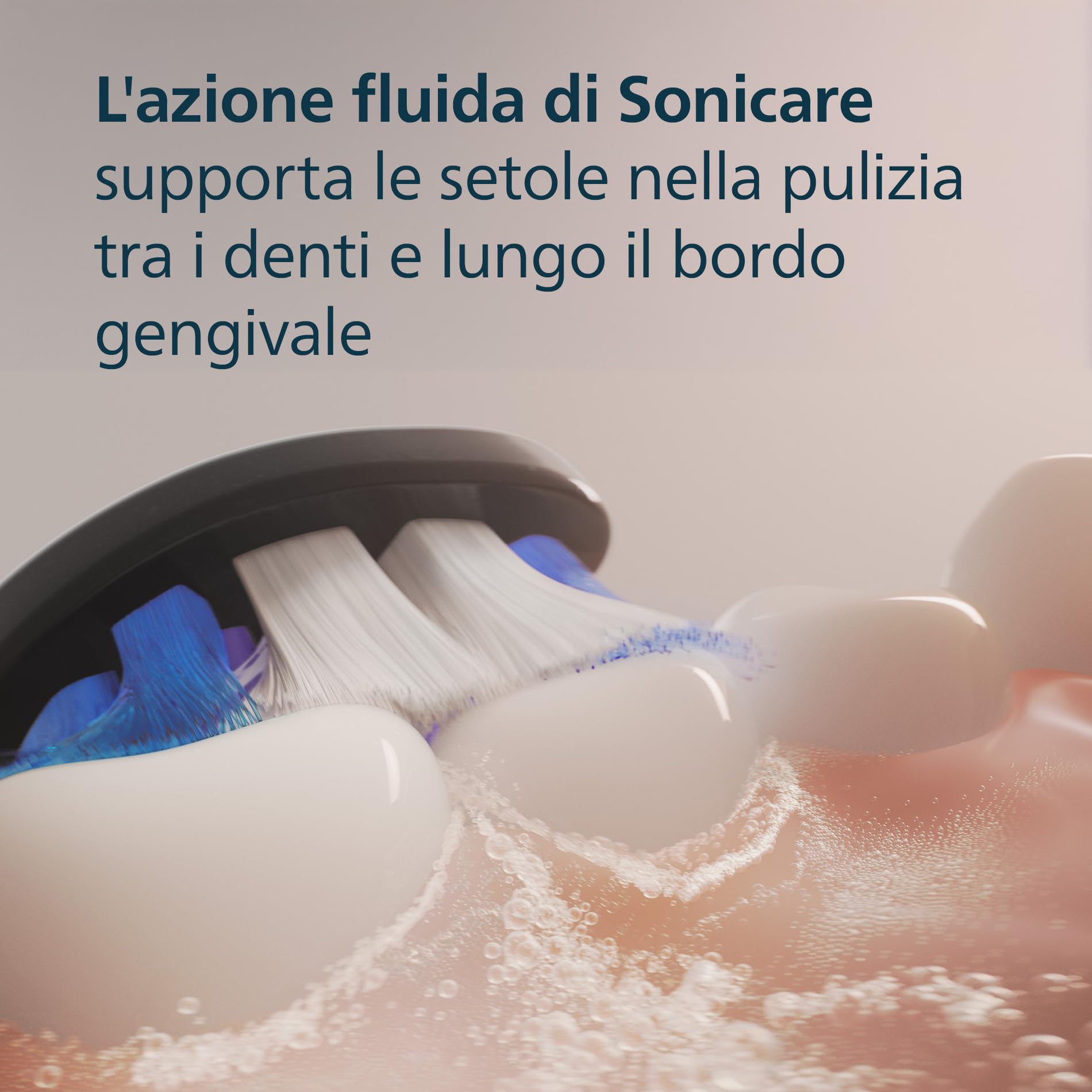 Philips Sonicare S2 Sensitive, Testine di ricambio originali, nero, confezione da 6, HX6056/88