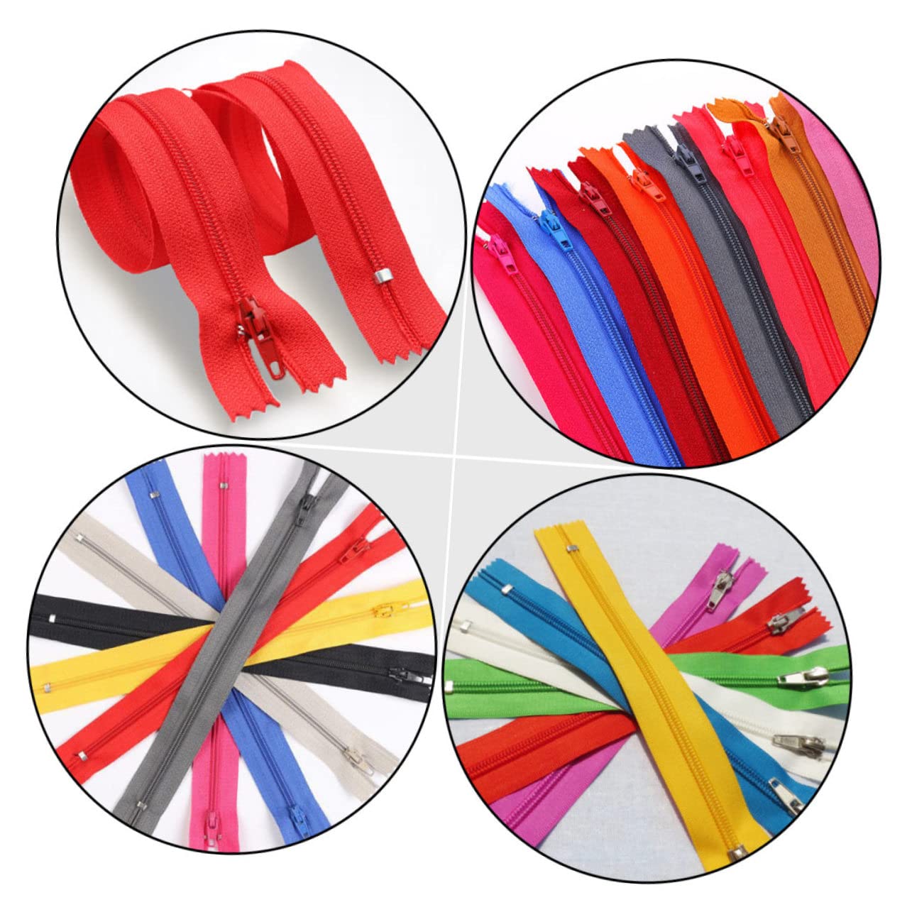 HOMSFOU 100pezzi Cerniere in Nylon Cerniere Colorate Per Vestiti Fai Da Te Strumenti Per Cucire Su Misura Materiale Ausiliario Per Colori Misti