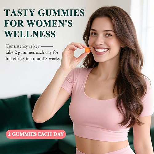 Miniatura 4 de Gomitas de equilibrio femenino prémium para mujeres, probióticos vaginales para mujer con vitamina C para apoyo inmunológico, veganas, sin gluten,