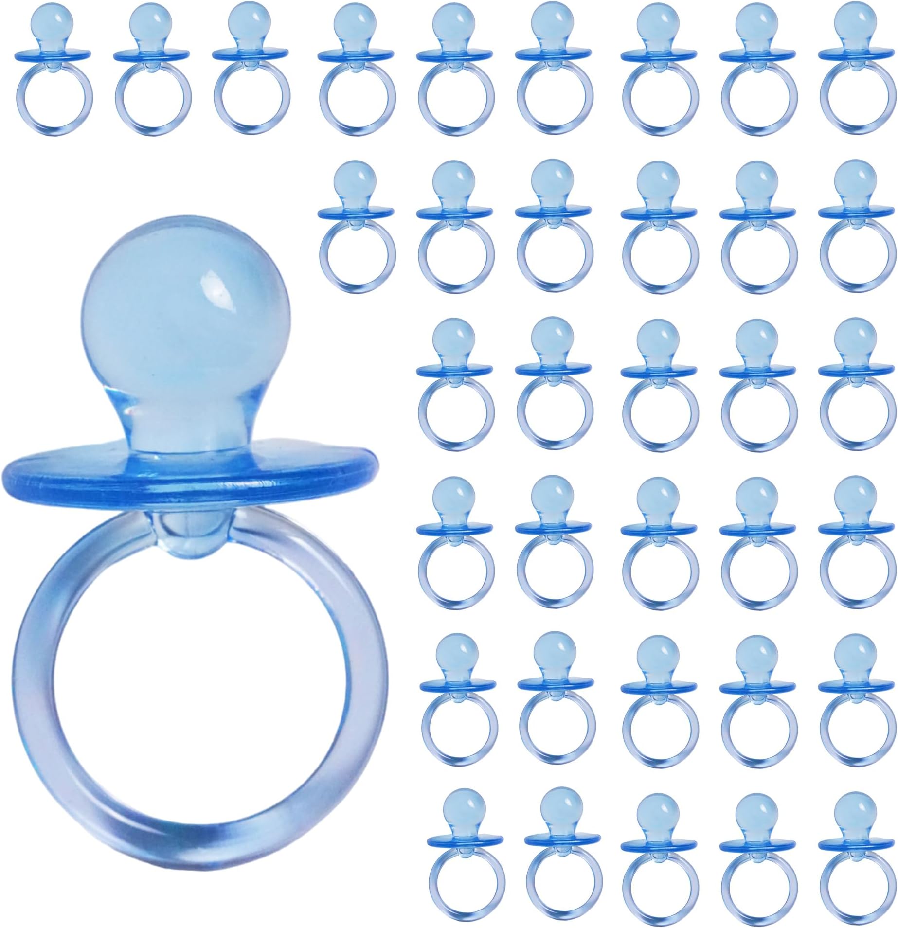 Baby Pacifier 2.5" Baby Shower Favors Decoration (Blue, 36 Count)